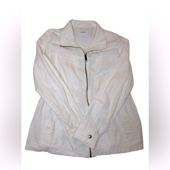 Old Navy Cream‎ Linen Jacket lightweight Size Small - Picture 4 of 4